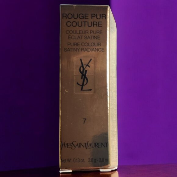 YSL Rouge Pur Couture Pure Colour Satiny Radiance Lipstick #7 Le Fuchsia NIB - Picture 1 of 3